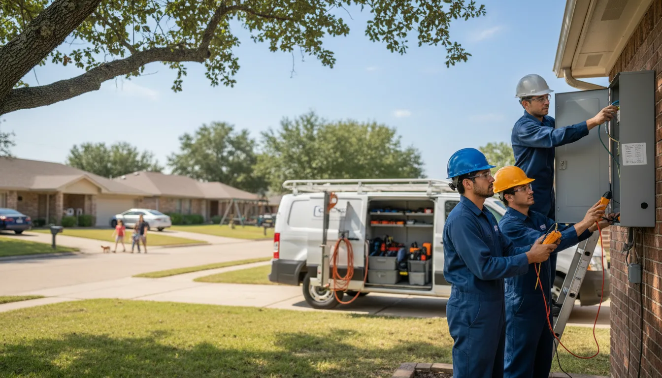 Certified electrician providing emergency electrical services in Norton, TX